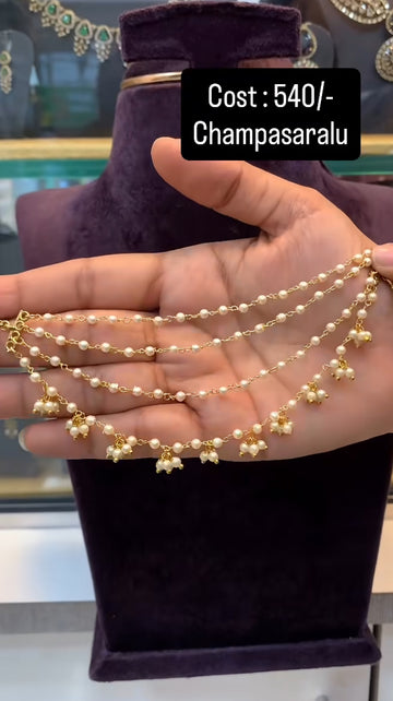 Beautiful pearls handmade Champaswaralu