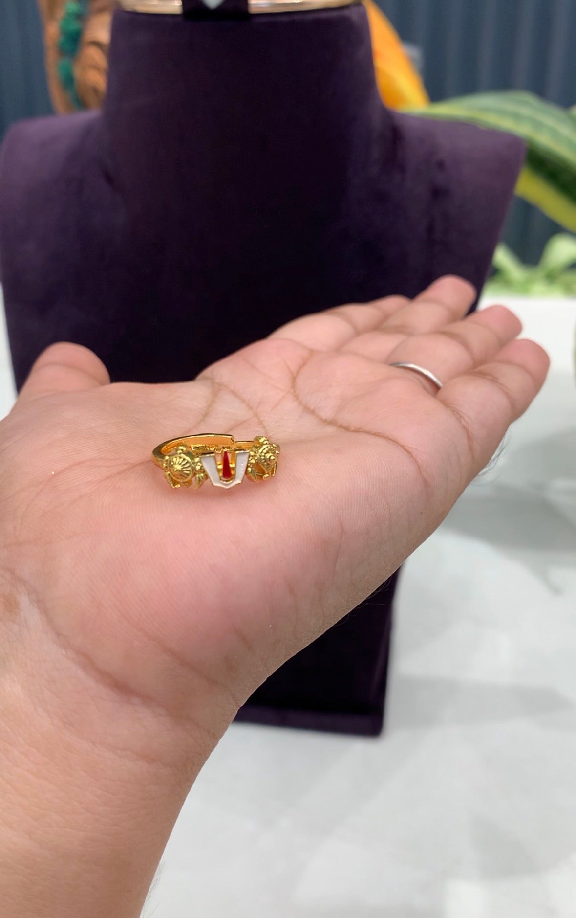Beautiful govinda namala finger ring (adjustable)
