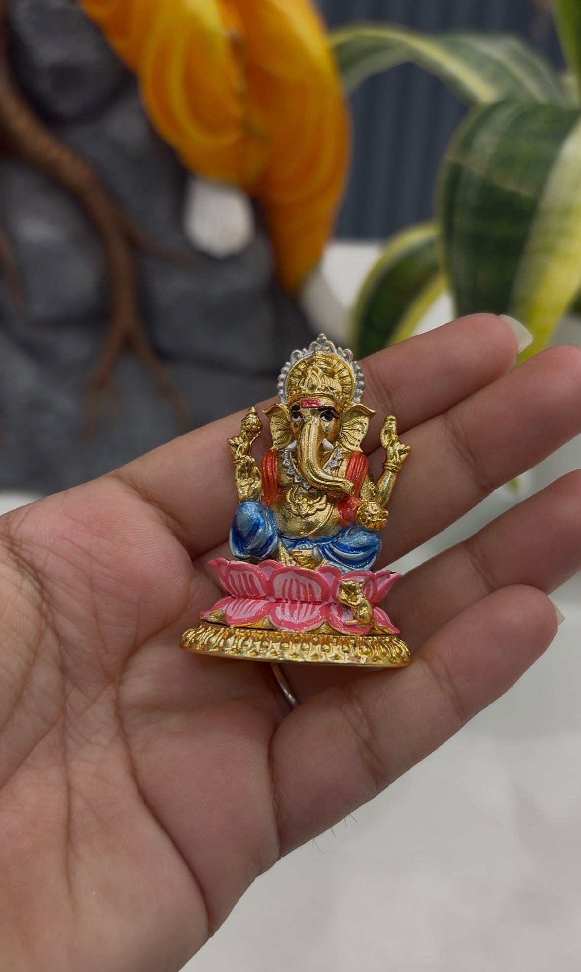 Beautiful Meenakari Lord ganesha idol