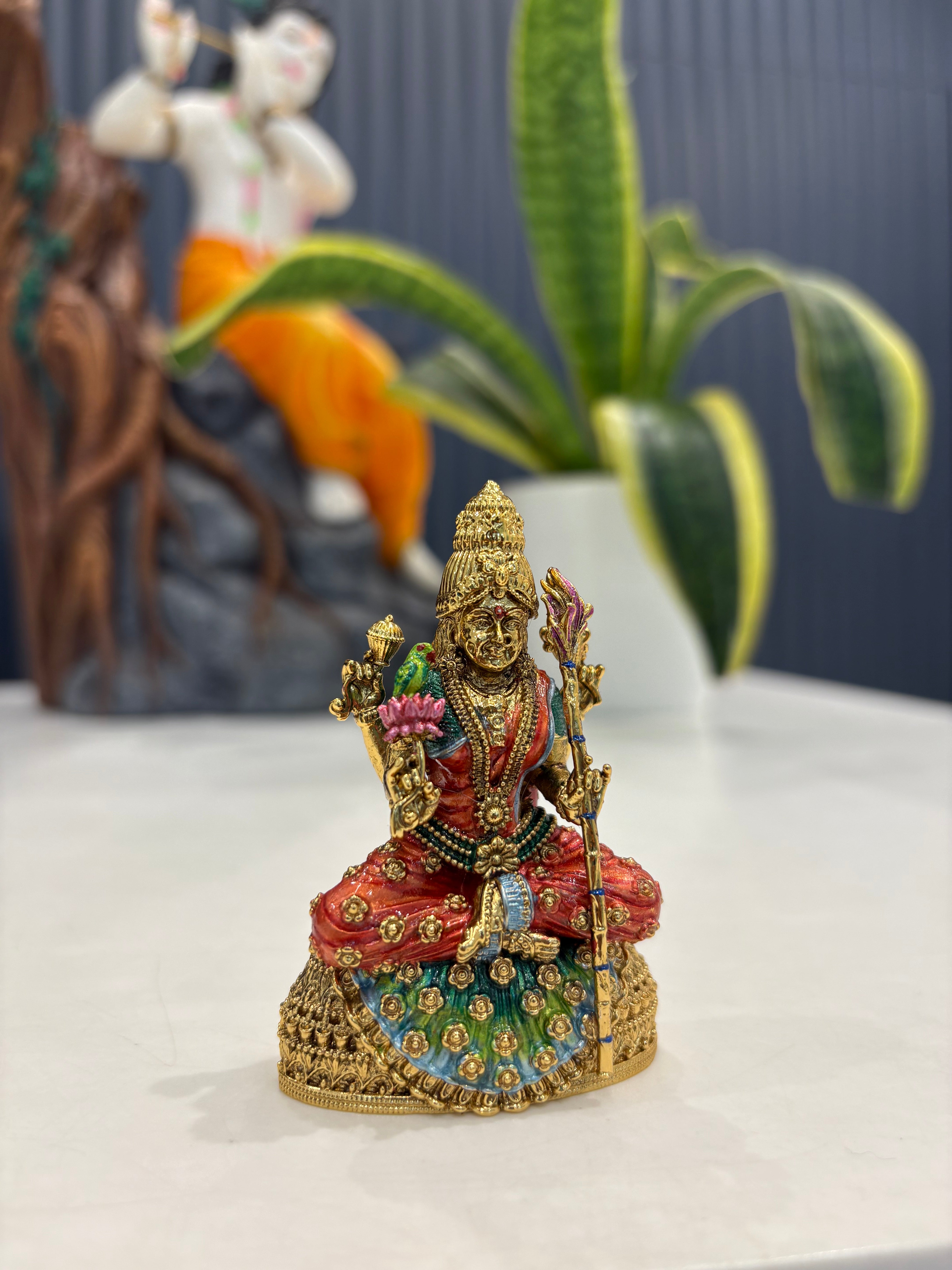 Beautiful meenakari Sri Lalitha Tripura Sundari Devi  idol