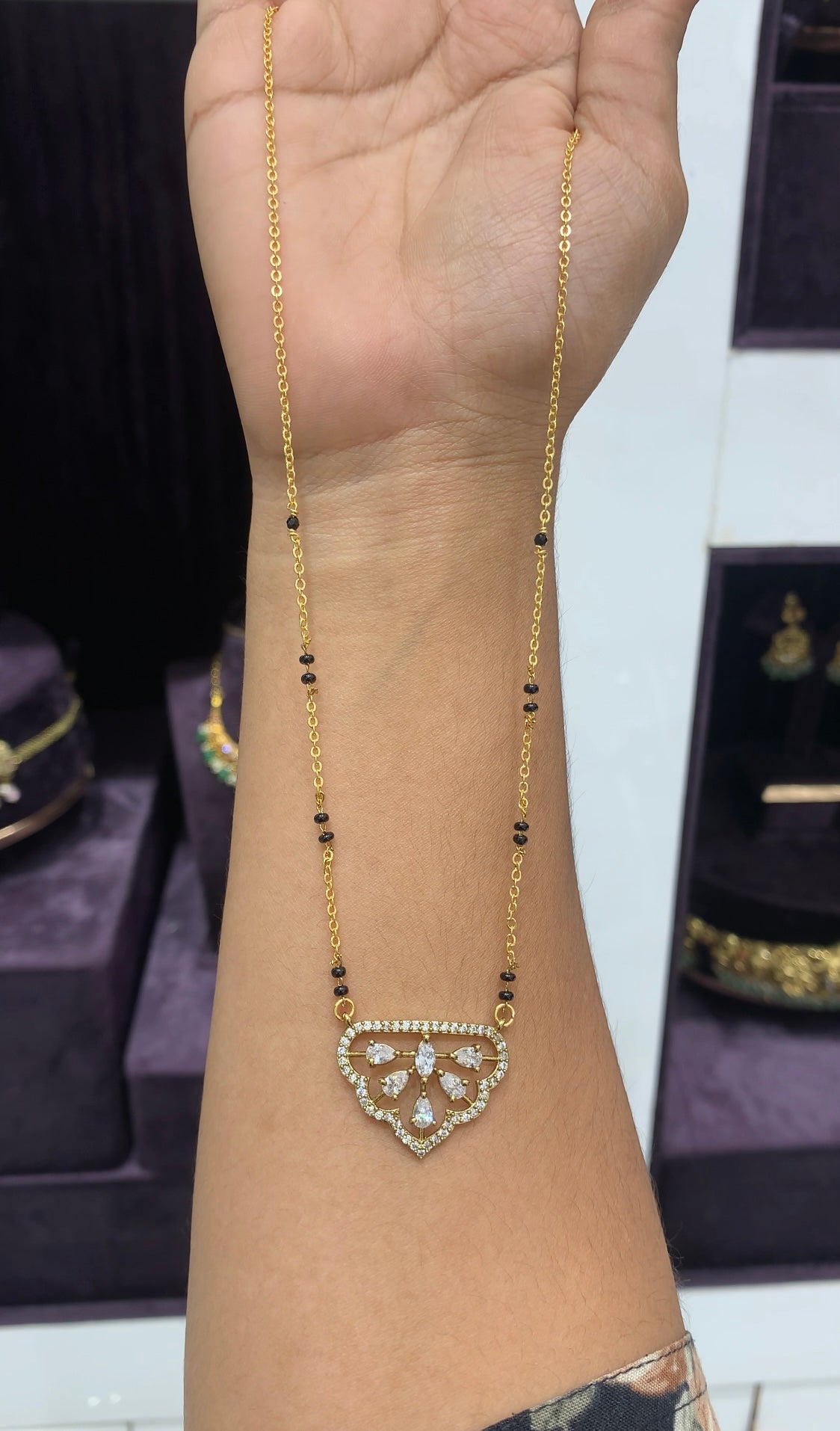 Beautiful locket with Black beads