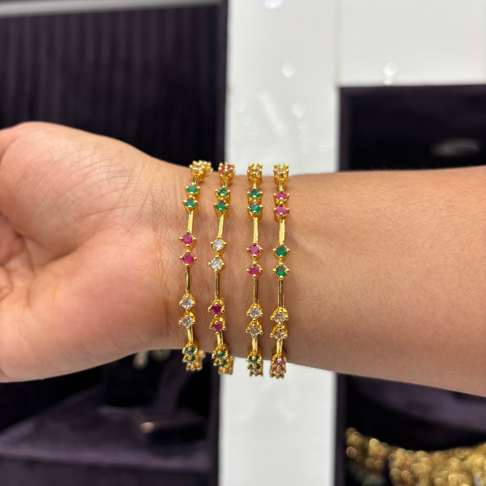 Cz Multi Stone Bangles