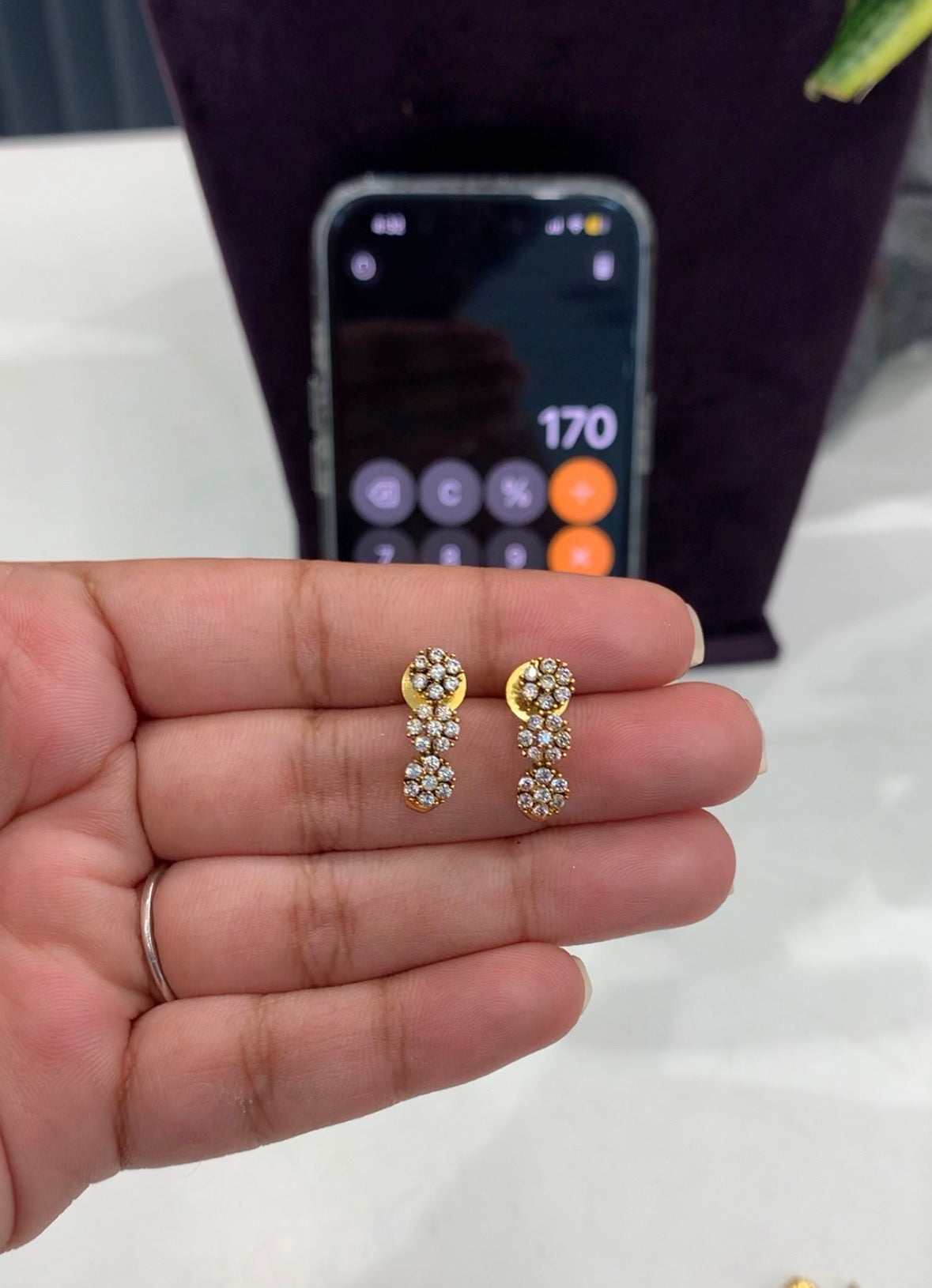Beautiful Diamond Replica studs @ashadam offer