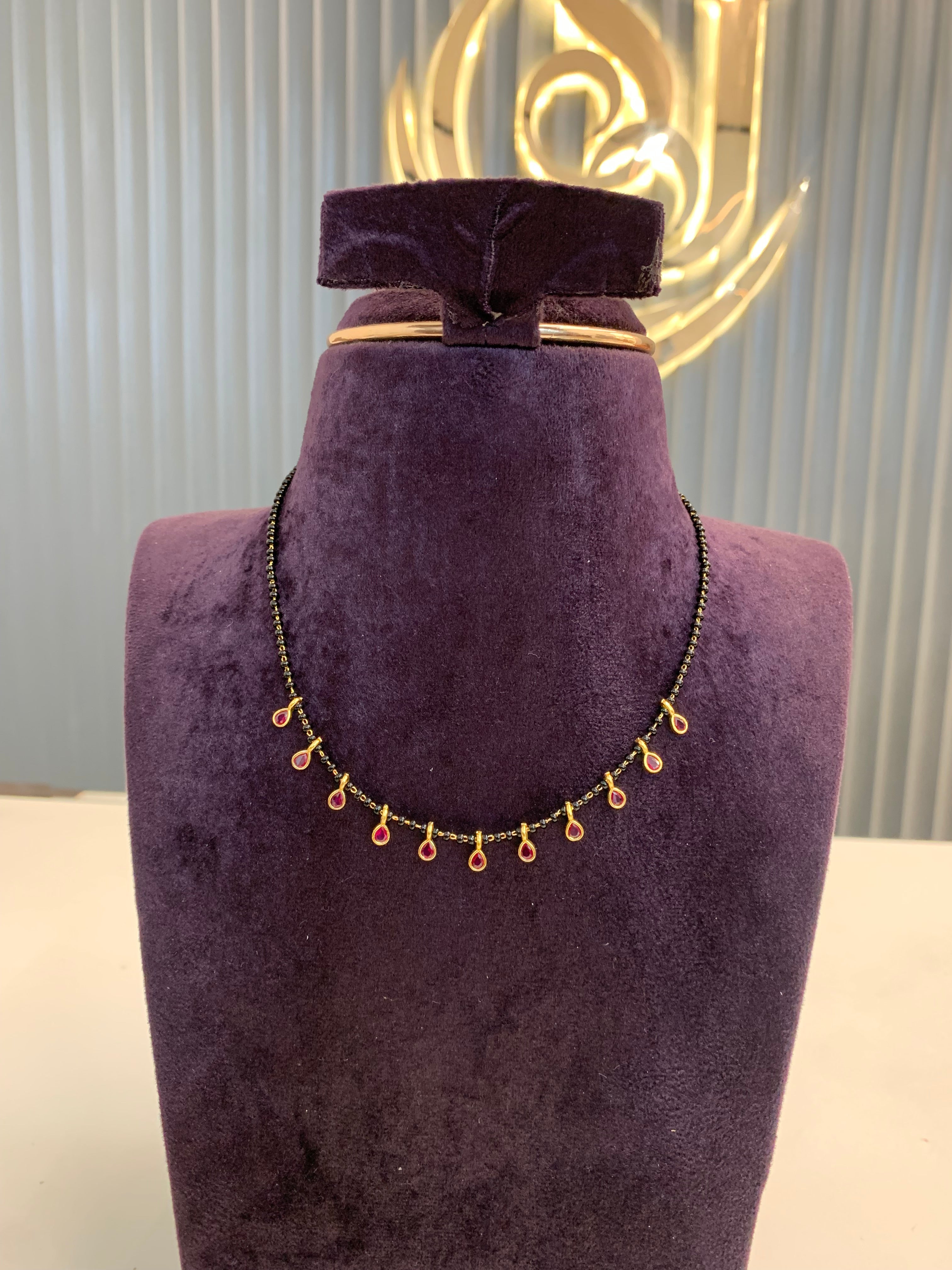 Beautiful trendy drop style black beads