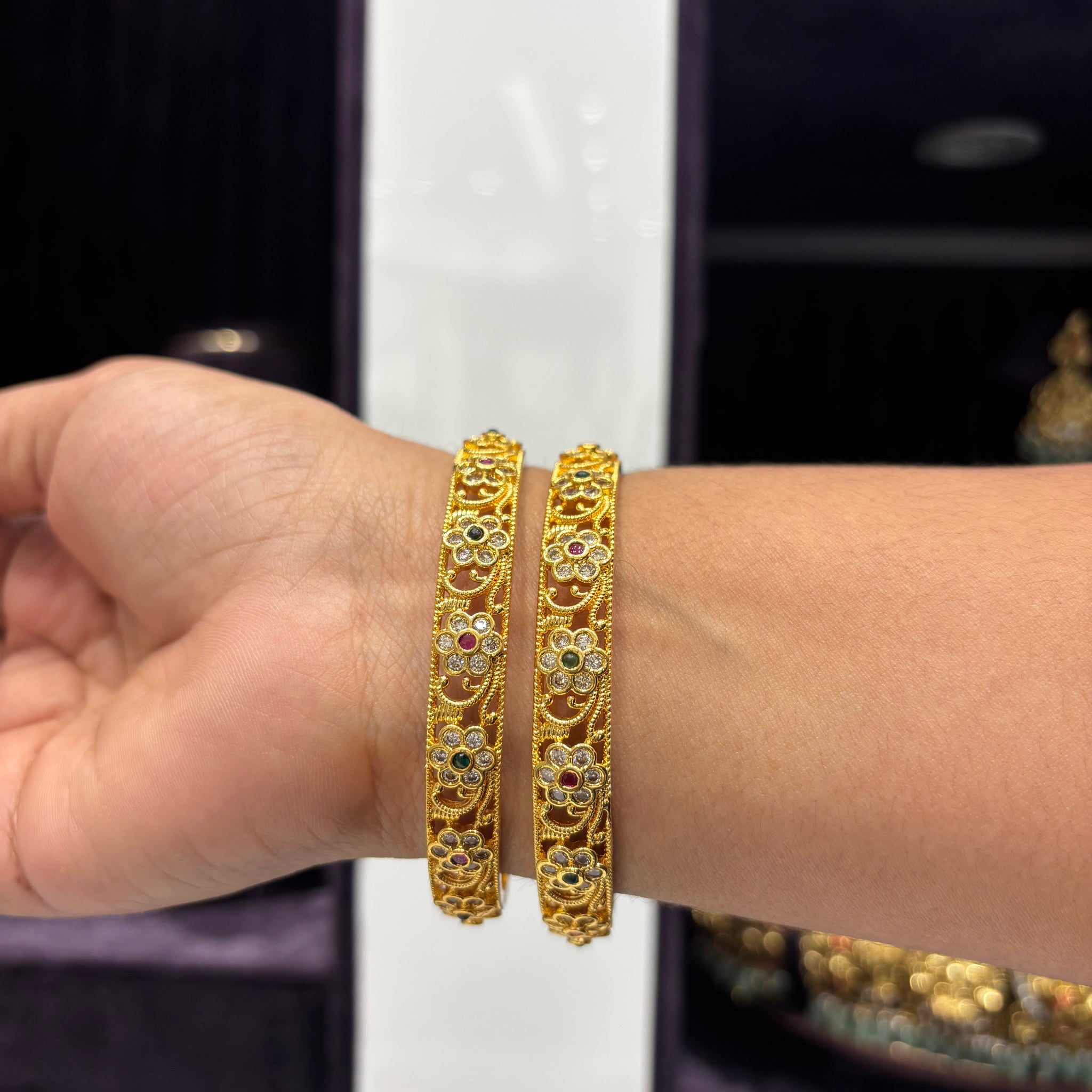 Cz stone bangles