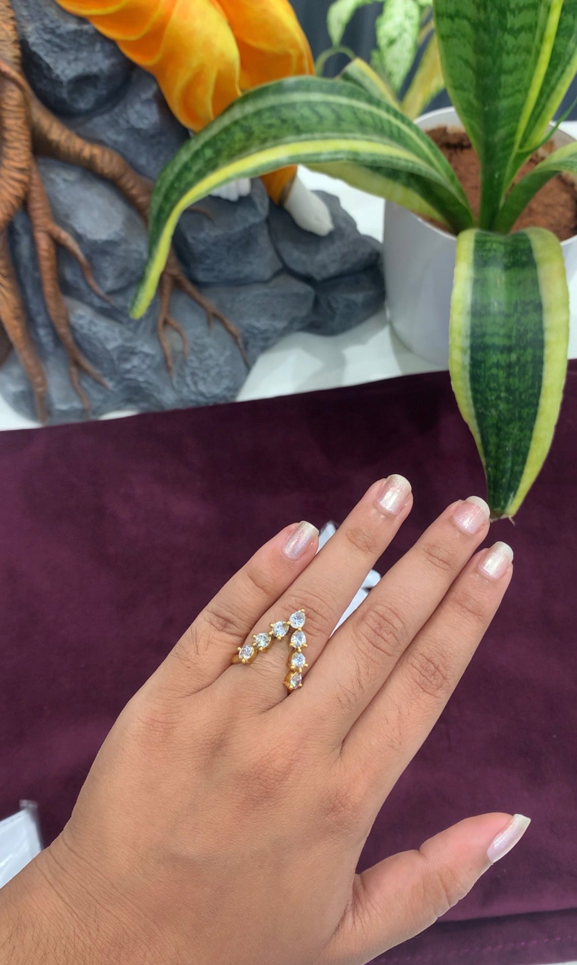 Beautiful vanki style finger ring adjustable
