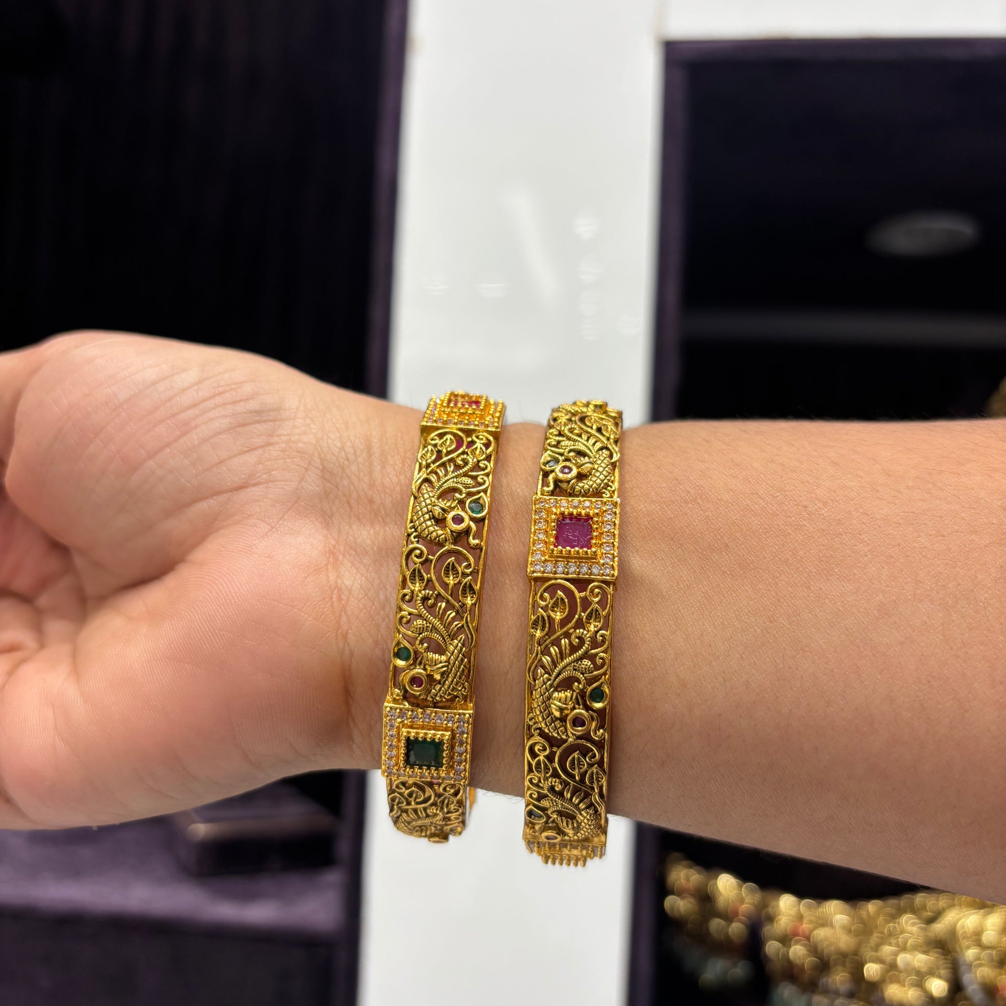 Nakshi Peacock Bangles