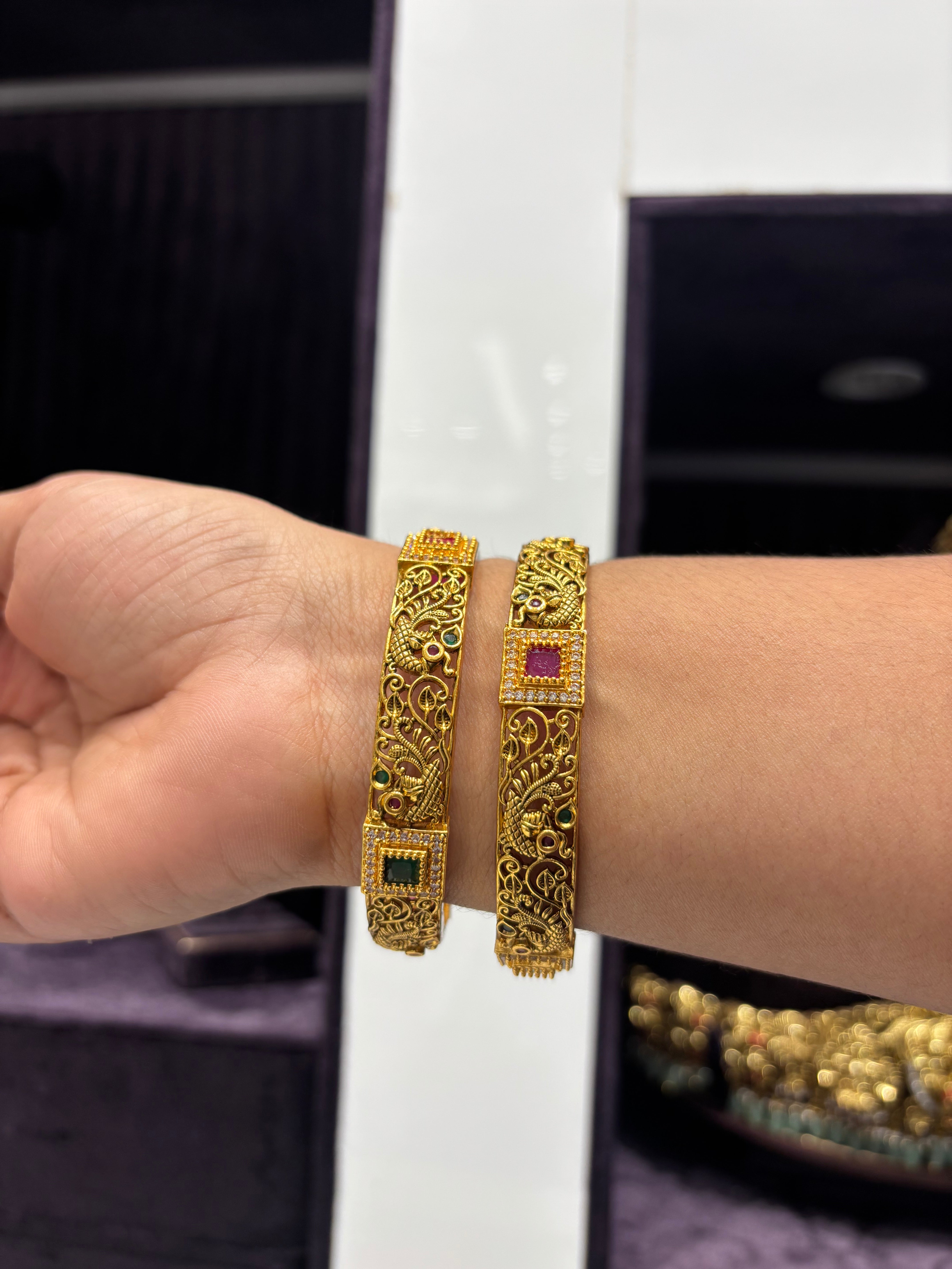 Nakshi Peacock Bangles