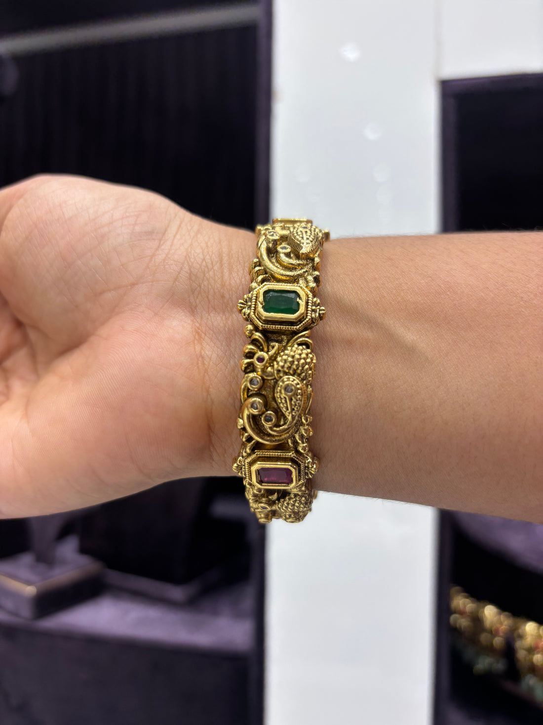 Nakshi Peacock Openable Bangles
