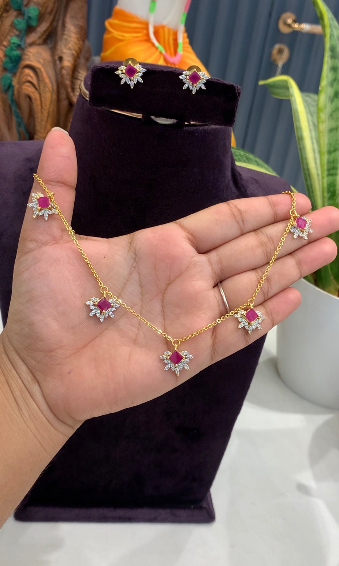 Beautiful Simple chandraharam Chain