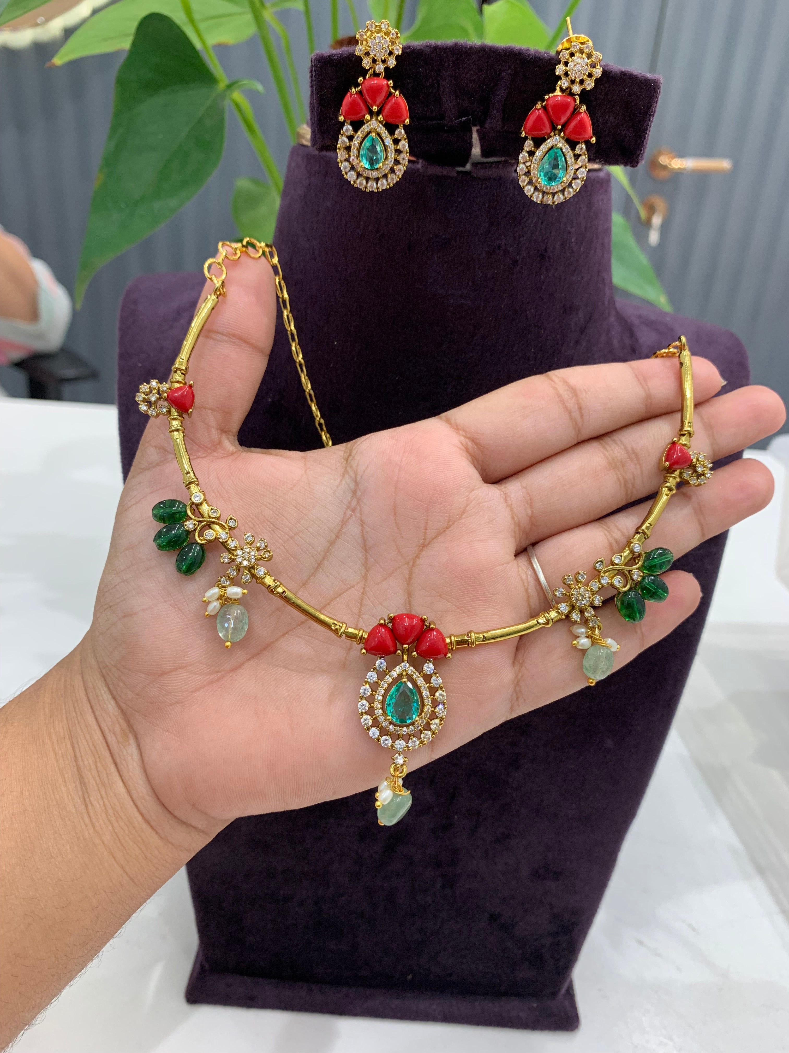 Beautiful trendy kanti pattern neckset