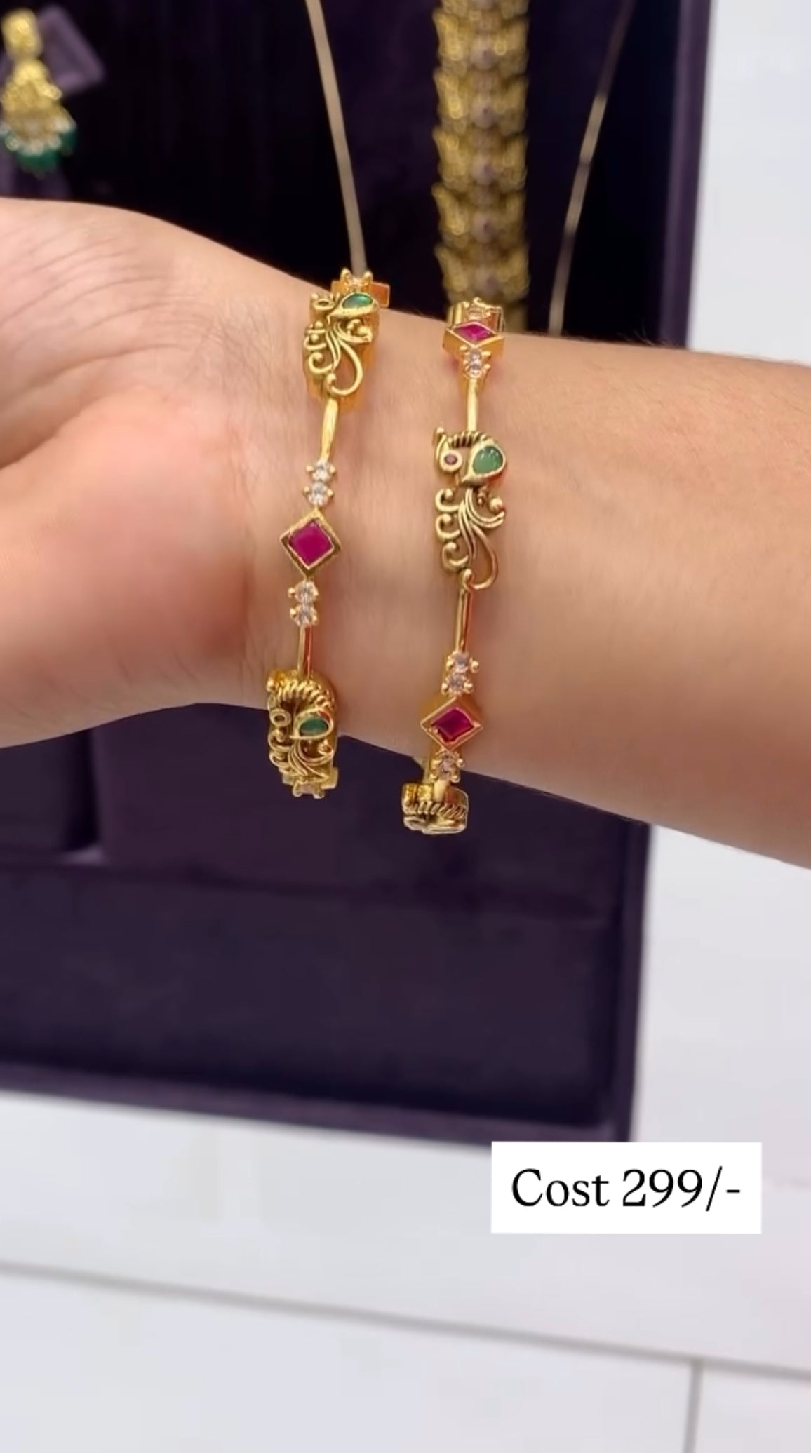 Beautiful peacock Nakshi bangles