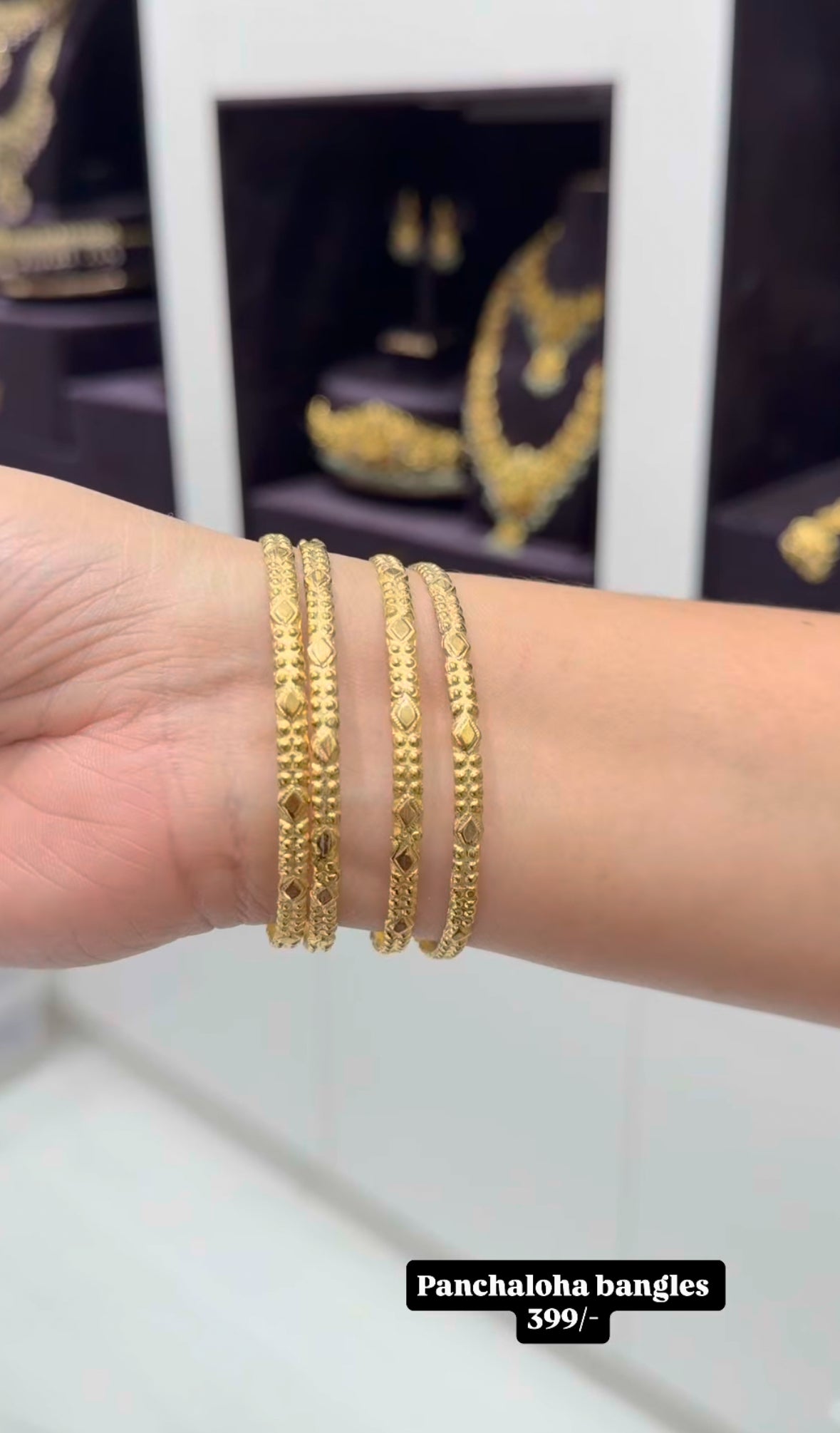 Beautiful panchaloha bangles set of 4