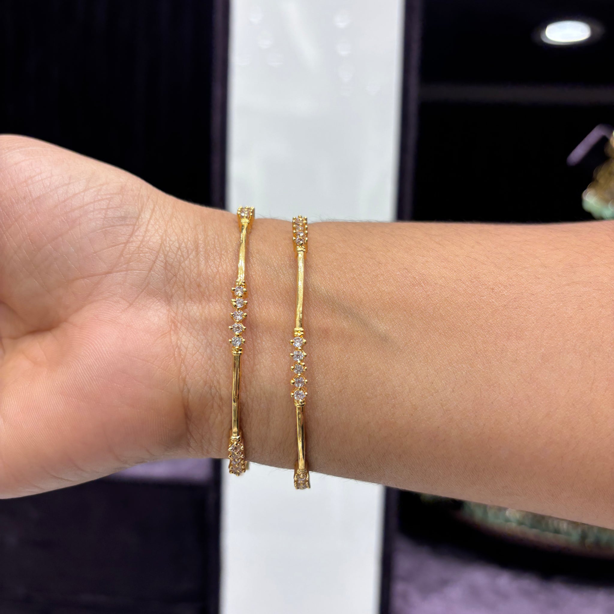 CZ stone bangles