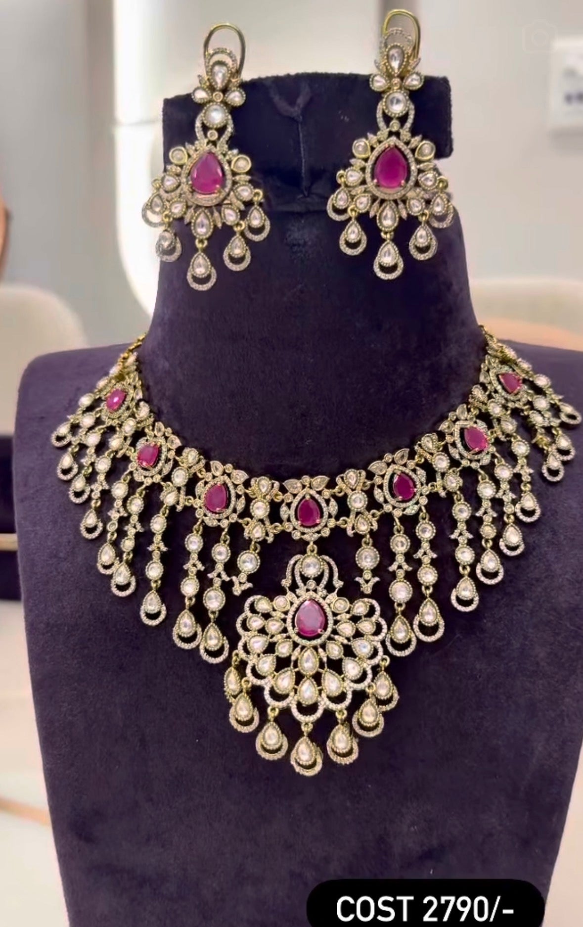 Beautiful Ruby Stone Necklace