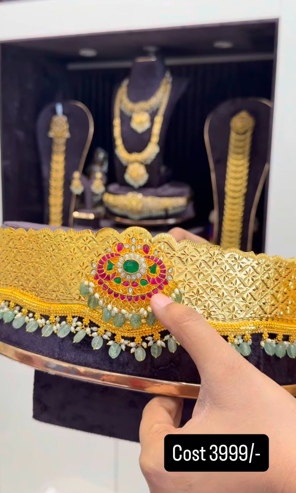 Beautiful customised jadav locket hipbelt