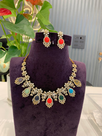 Beautiful navarathana necklace