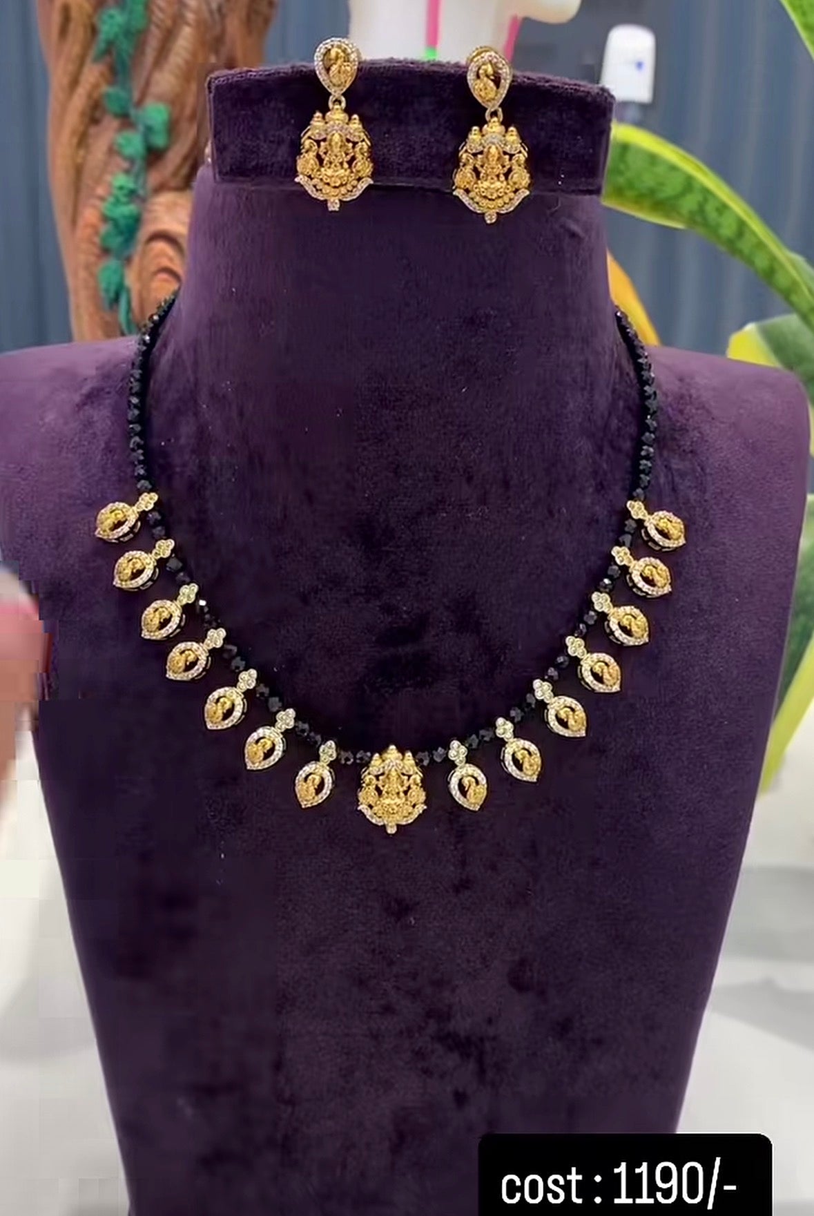 Beautiful Lakshmidevi Customised Blackbeads
