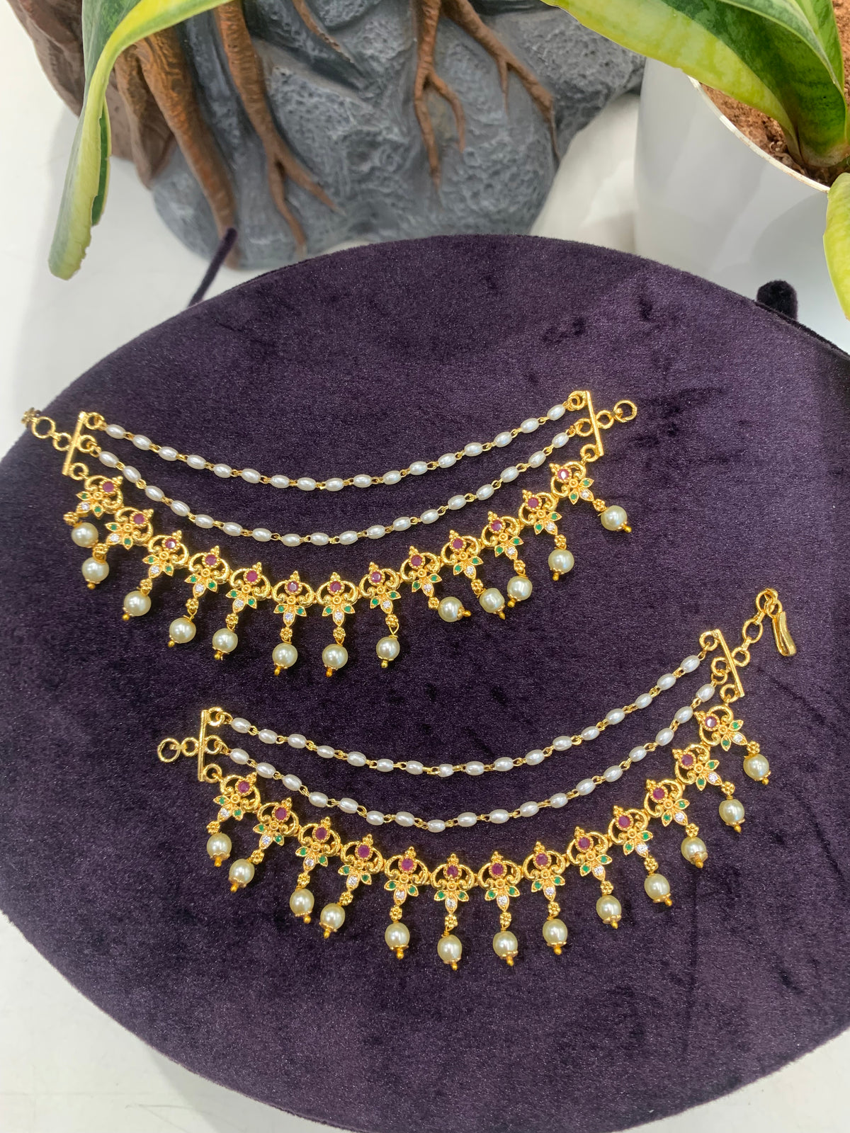 Beautiful Gold Finish Champaswaralu
