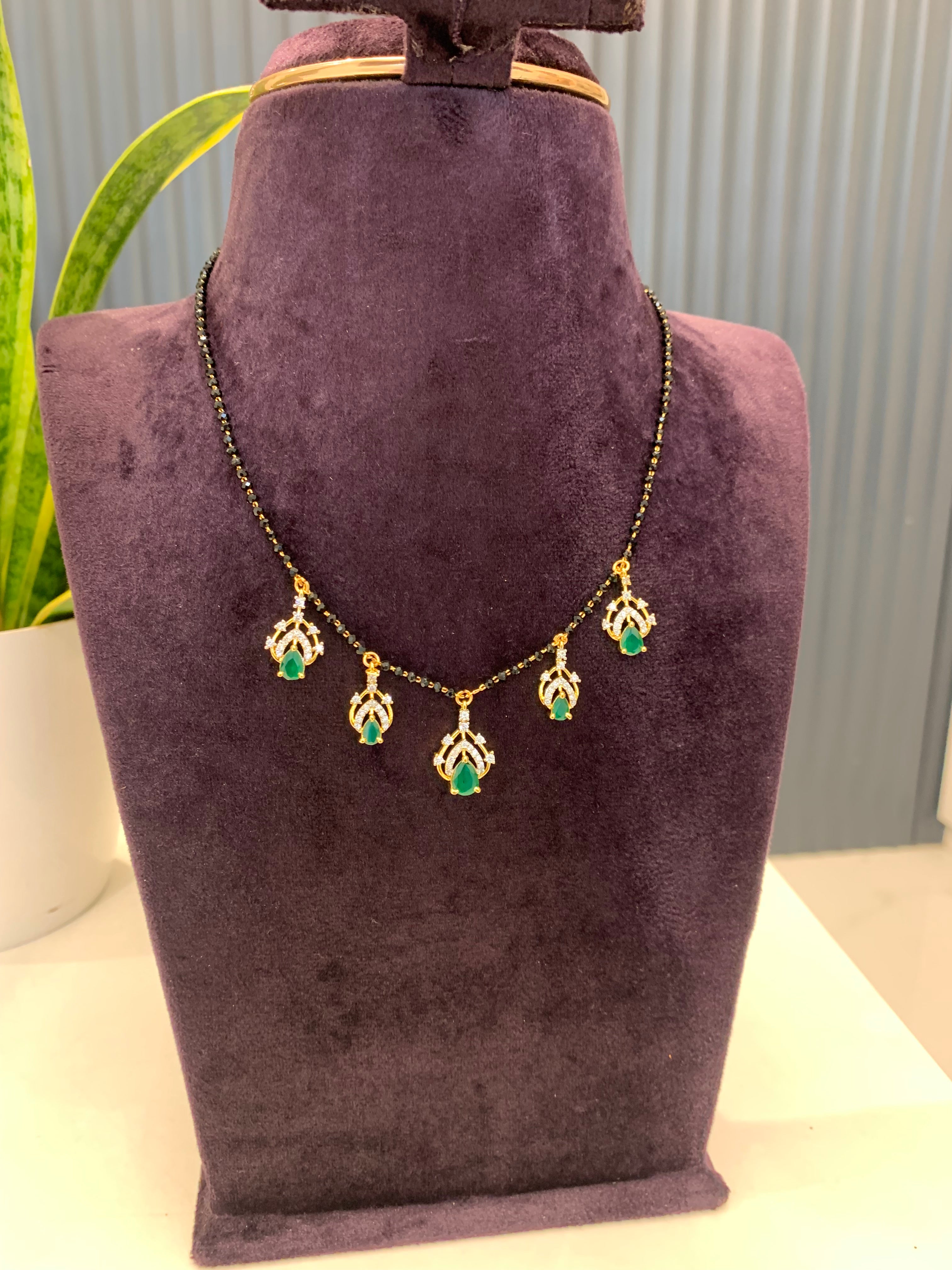 Beautiful GJ drops  Black beads with Earstuds