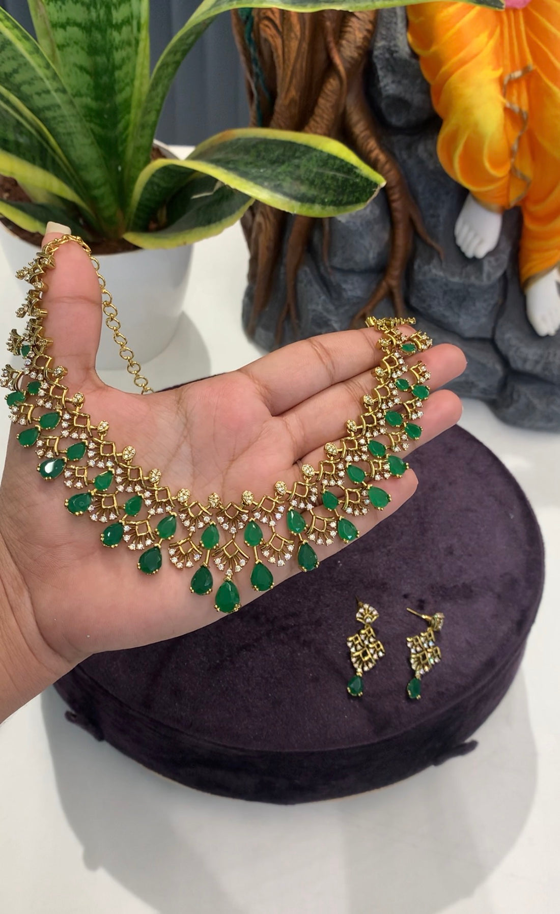 Beautiful green stone necklace