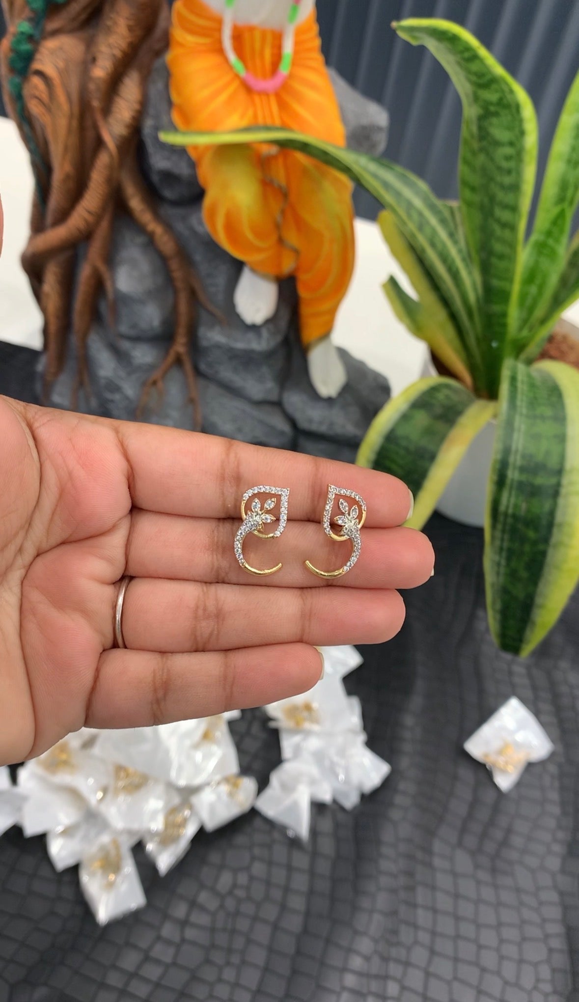 Beautiful Diamond Replica Studs