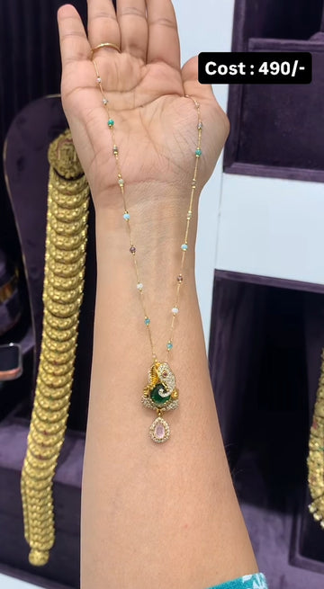 Beautiful ganesh locket with fancy chain