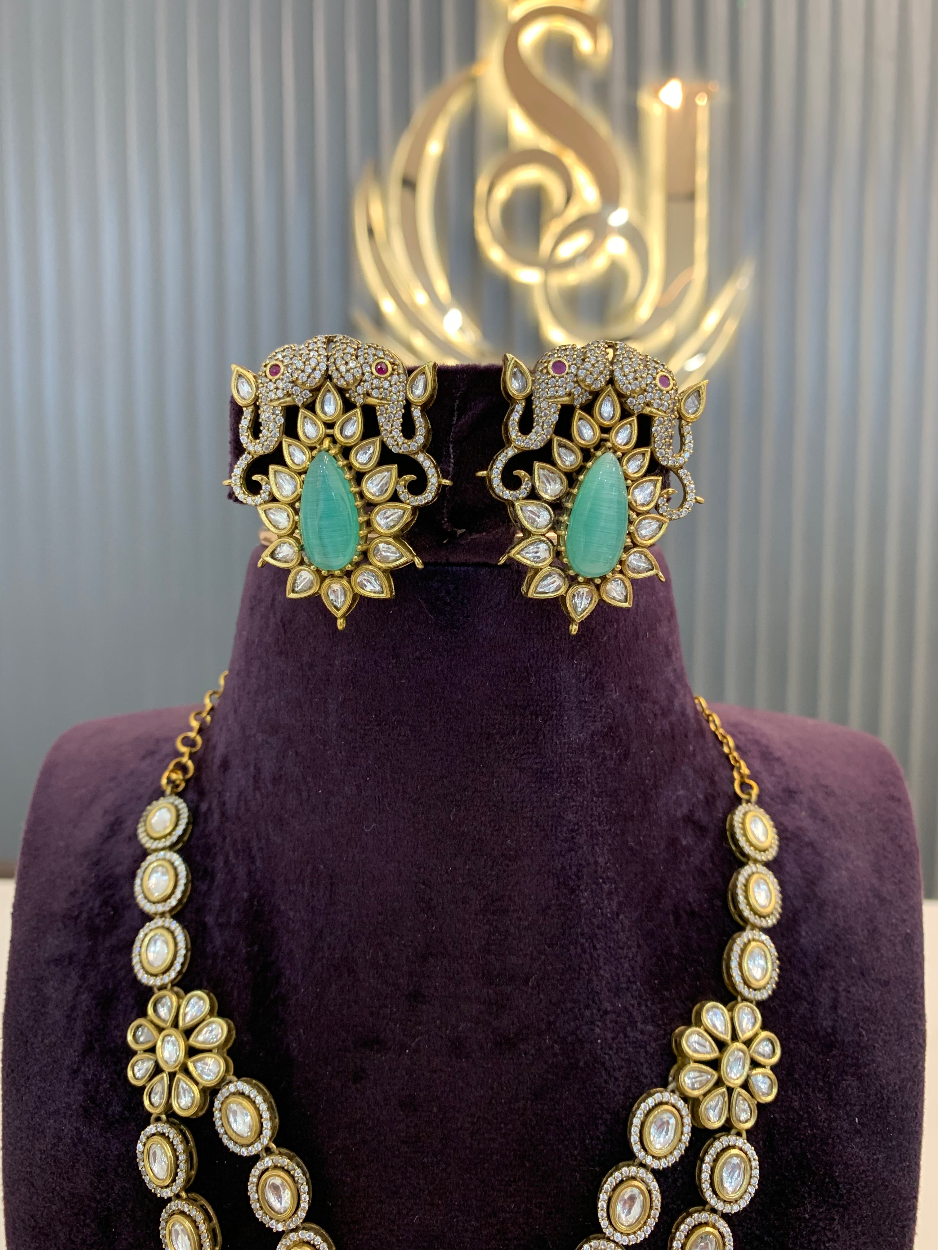 Beautiful Moissanite stone mini haram