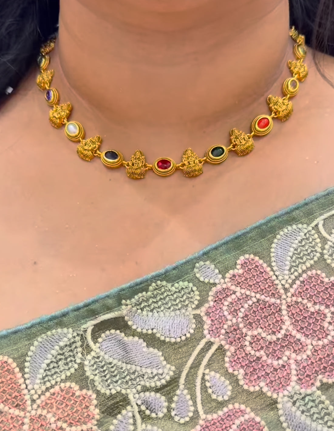 Beautiful navarathana necklace