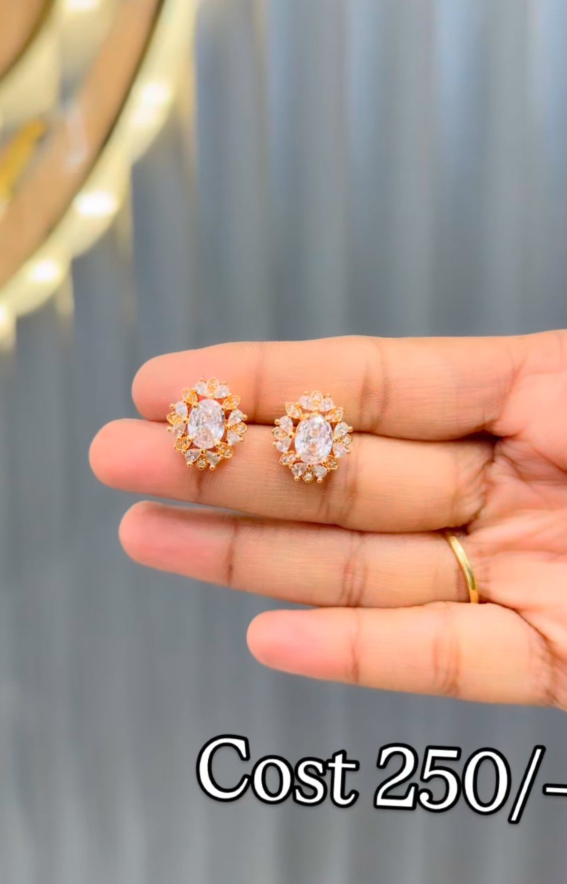 Beautiful rose gold studs
