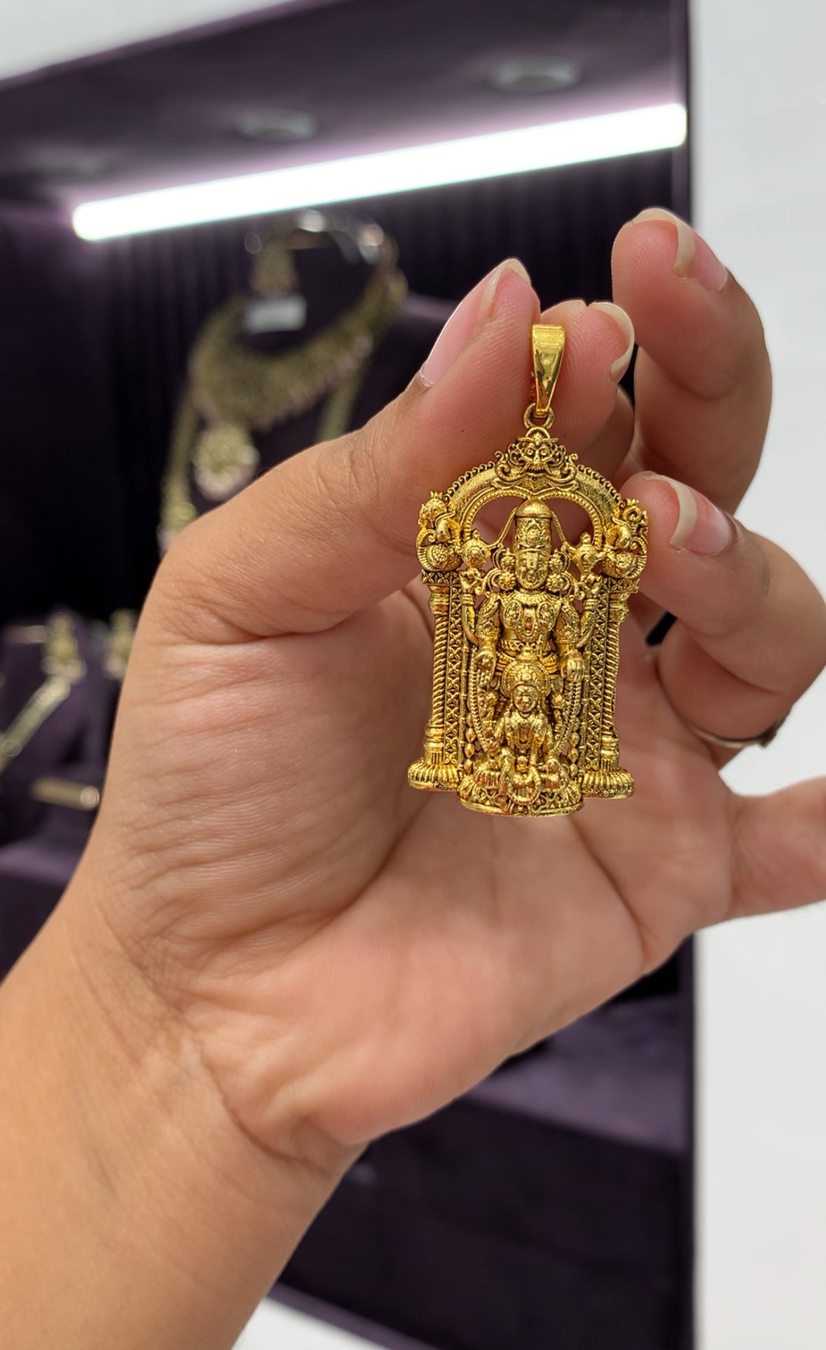 Traditional lord balaji pendant with hook