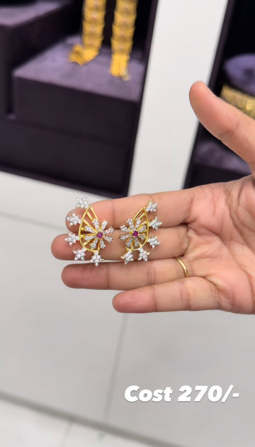 Beautiful trendy pink  ear cuffs