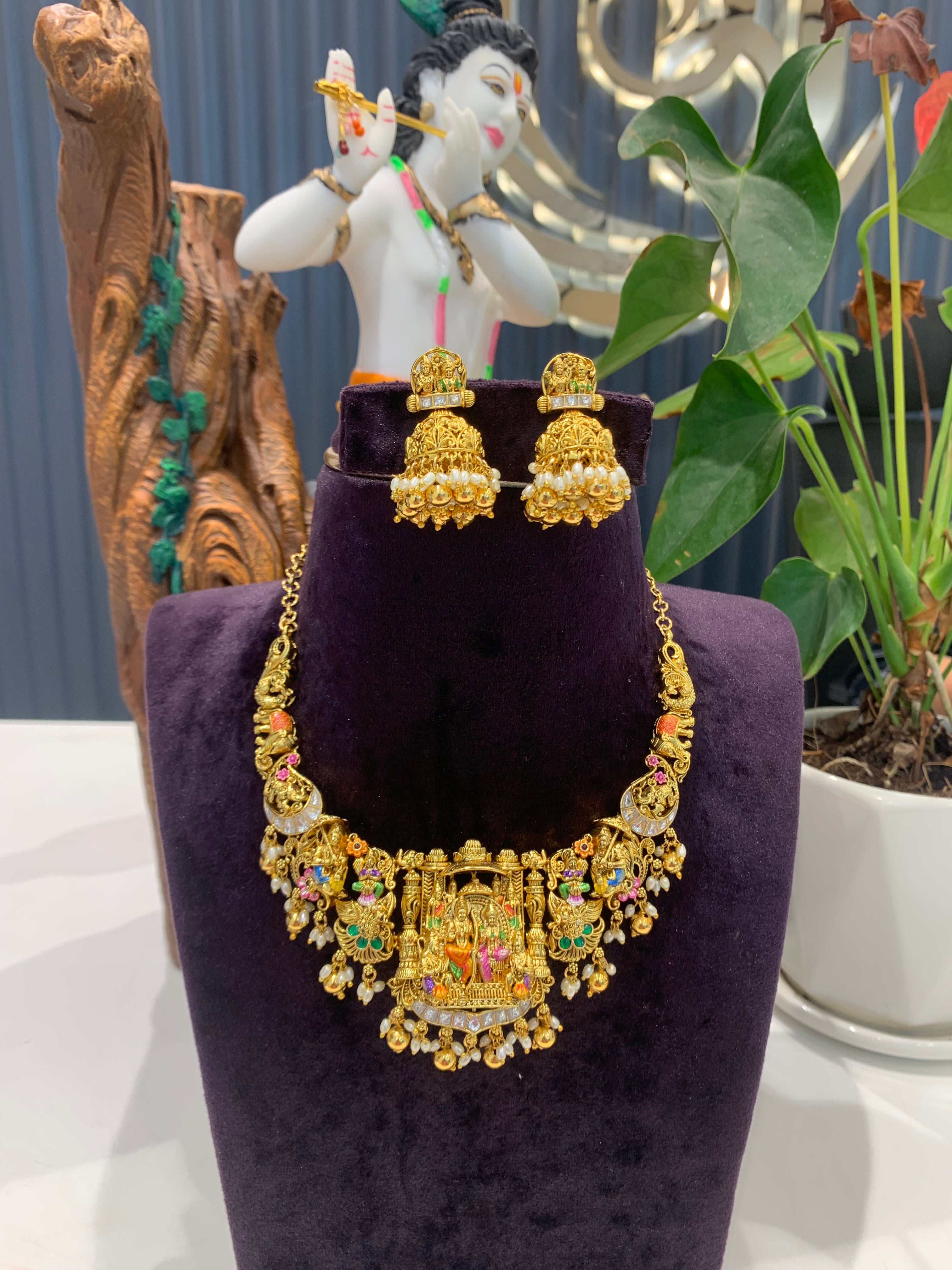 Beautiful meenakari choker set