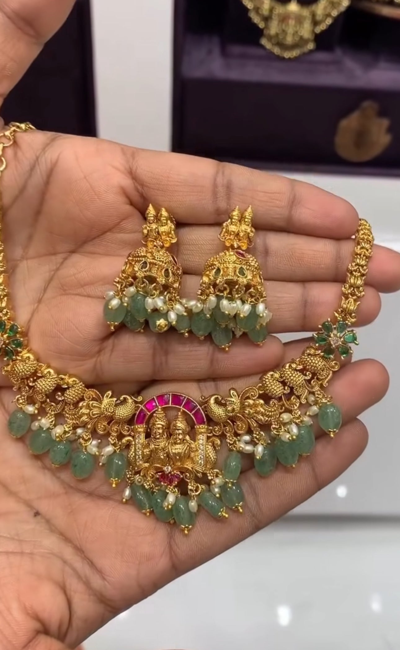 Beautiful Jadav stone necklace
