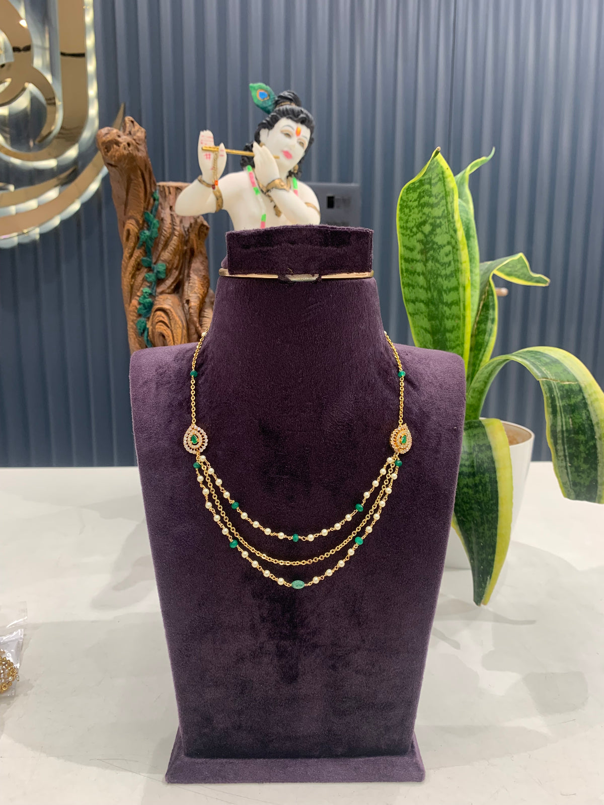 Beautiful customised chandraharam set