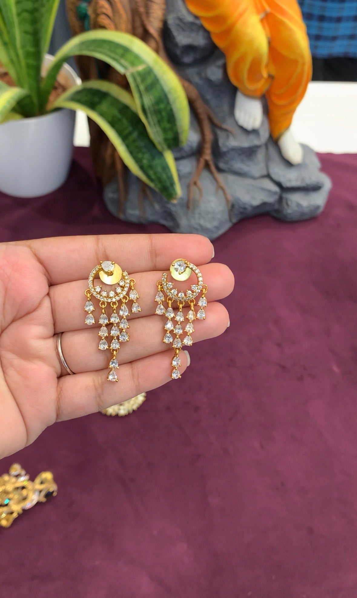 Beautiful party wear chandbali earrings