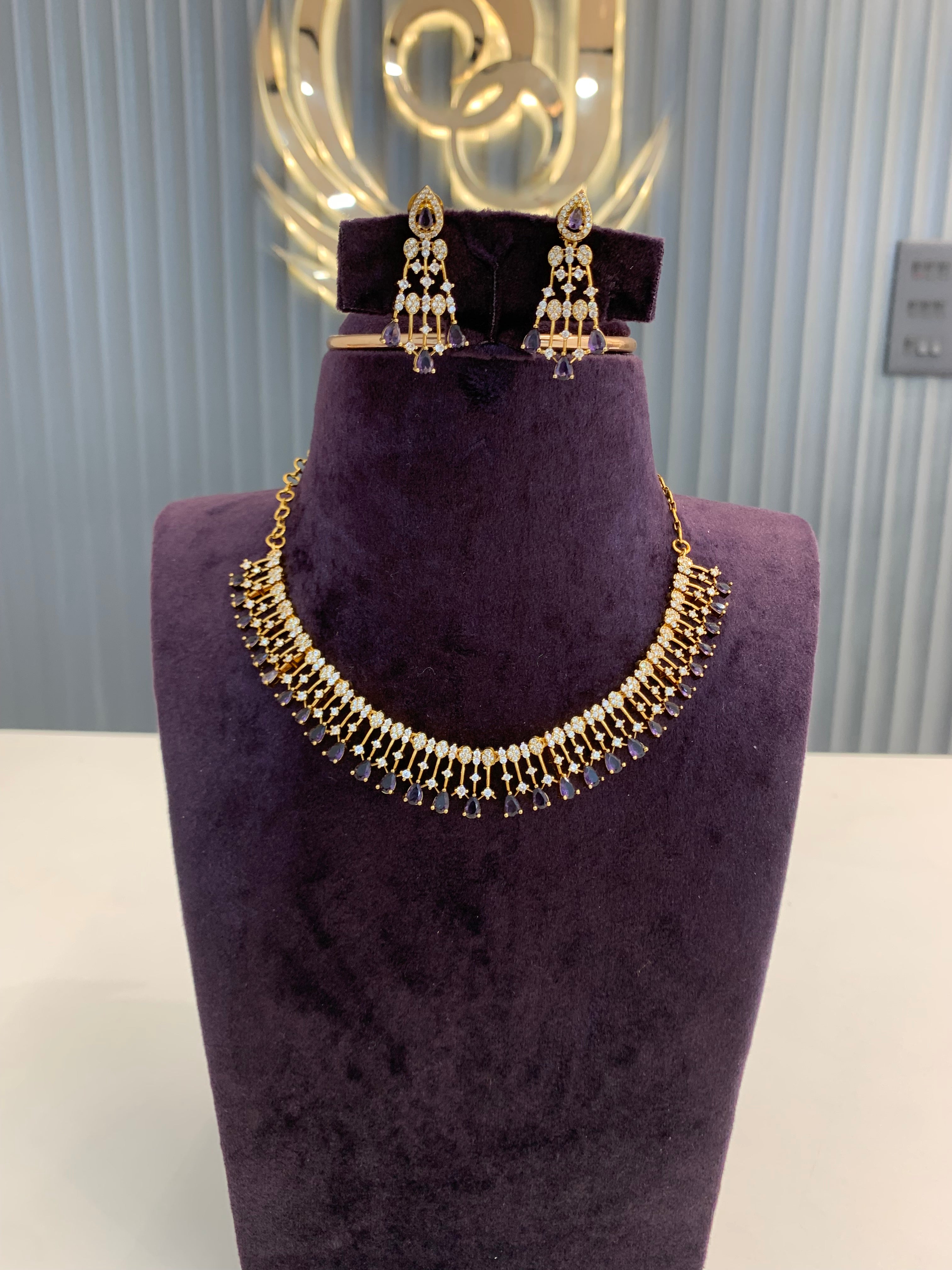 Beautiful Purple Stone Necklace