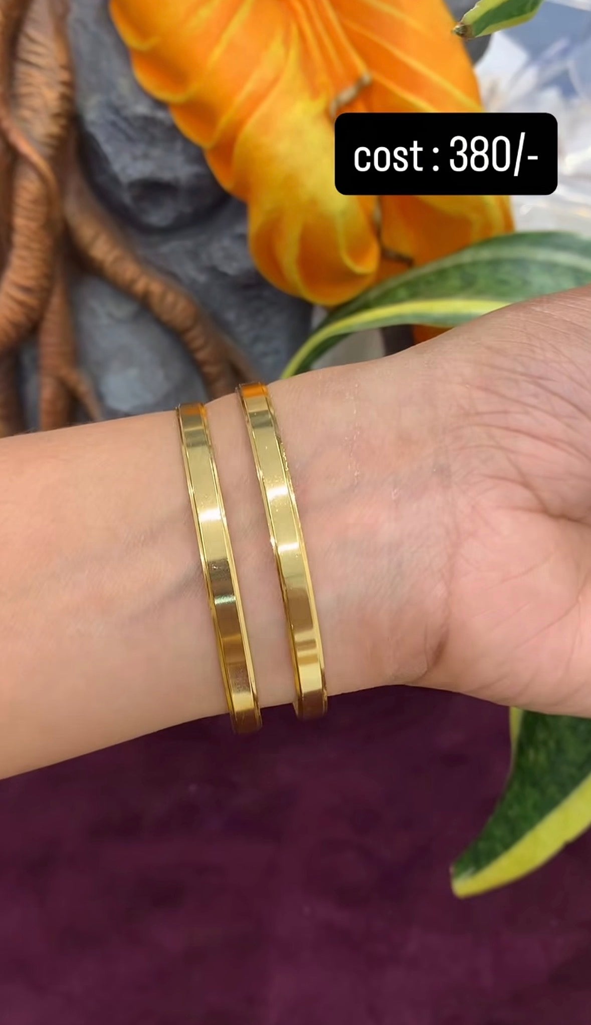 Beautiful gold replica bangles