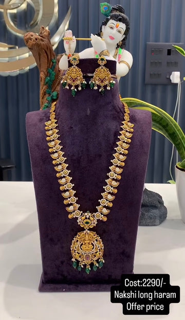 Beautiful nakshi long haram @ offer price