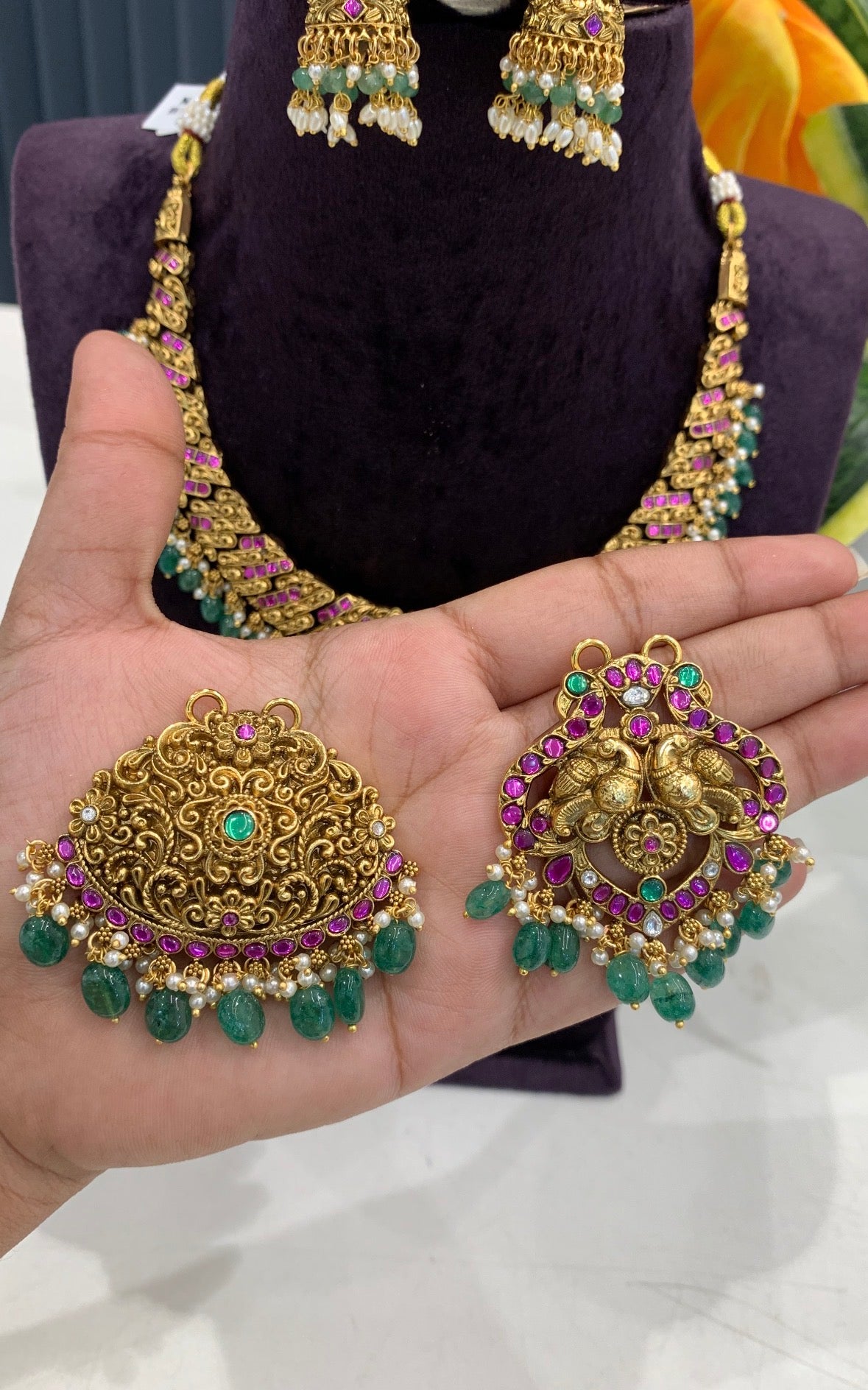 Beautiful Jadav Changeable Necklace (3 in 1)