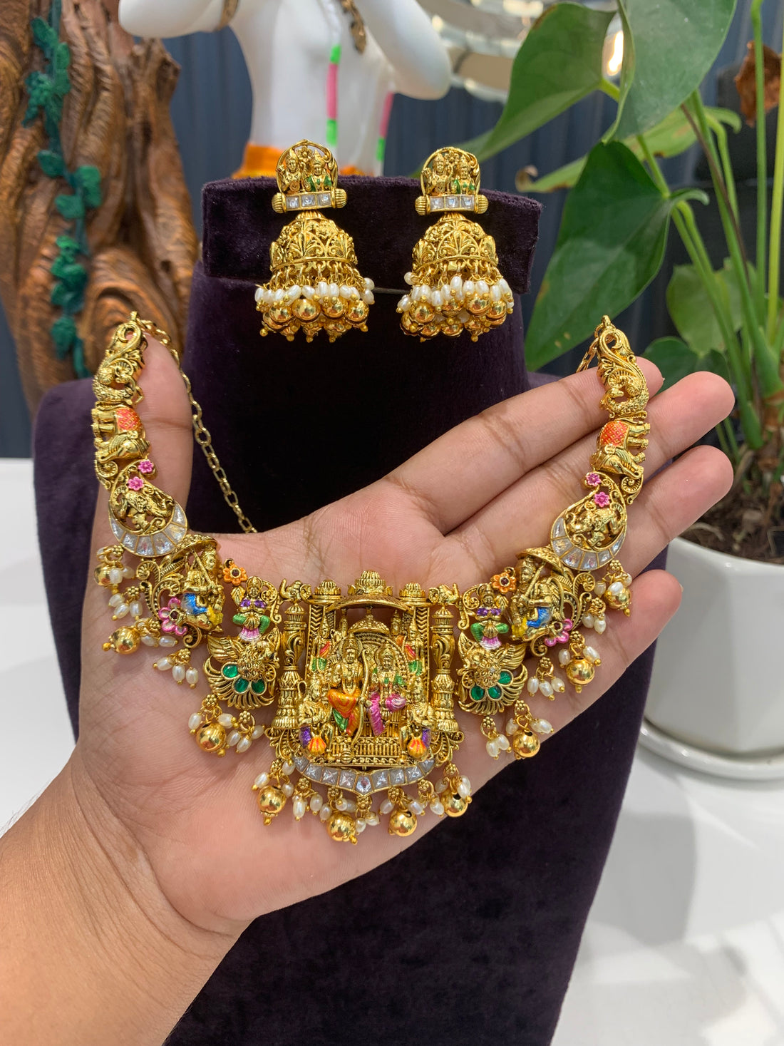 Beautiful meenakari choker set