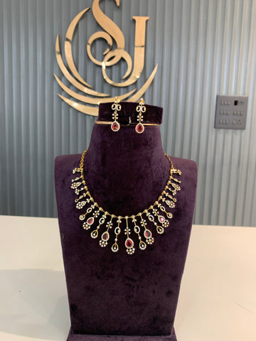 Beautiful ruby stone necklace