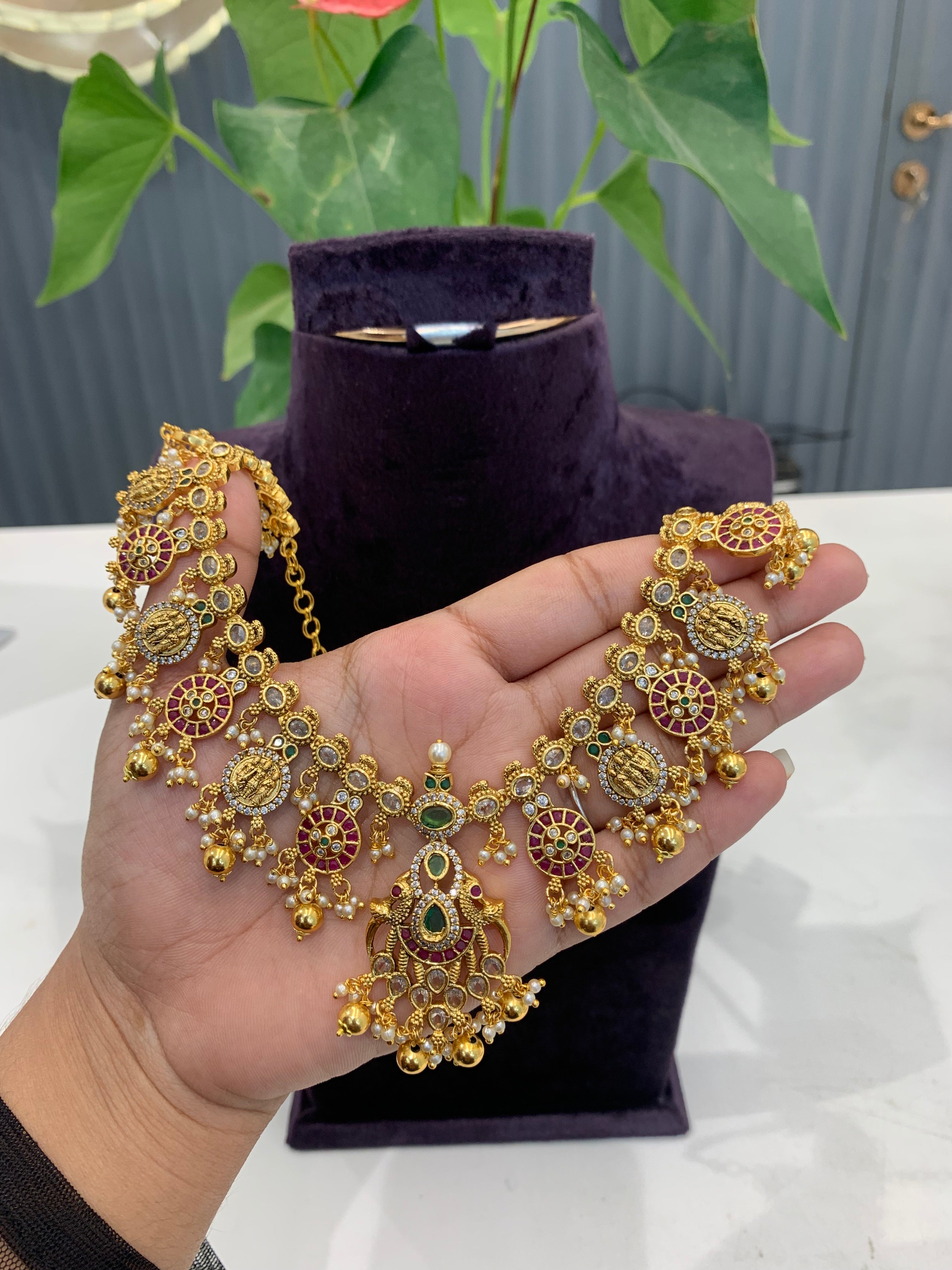 Beautiful ram parivar necklace