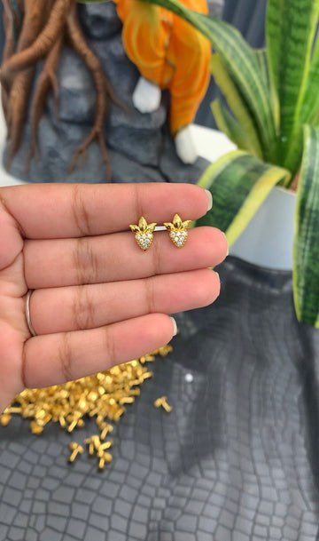 Beautiful cute white studs with screw back