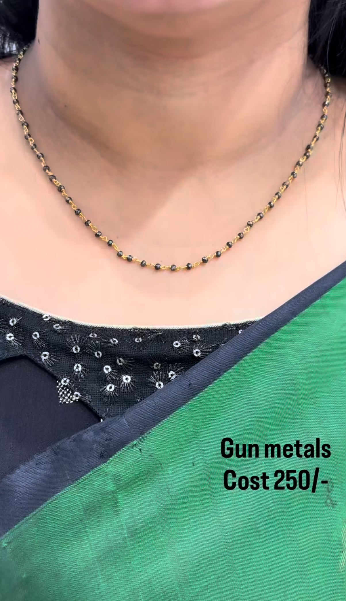 Gun metals 1 line 18’inches
