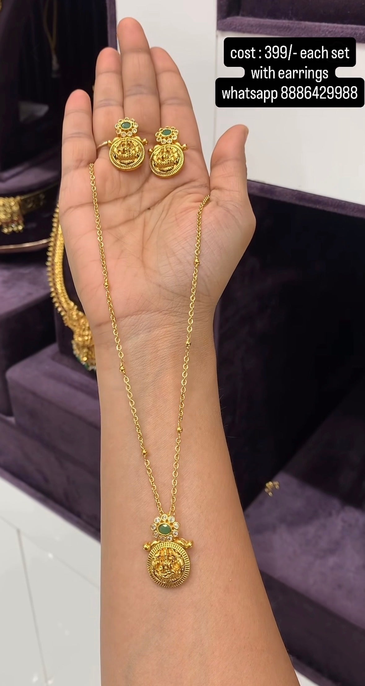 Beautiful chandraharam set with earrings