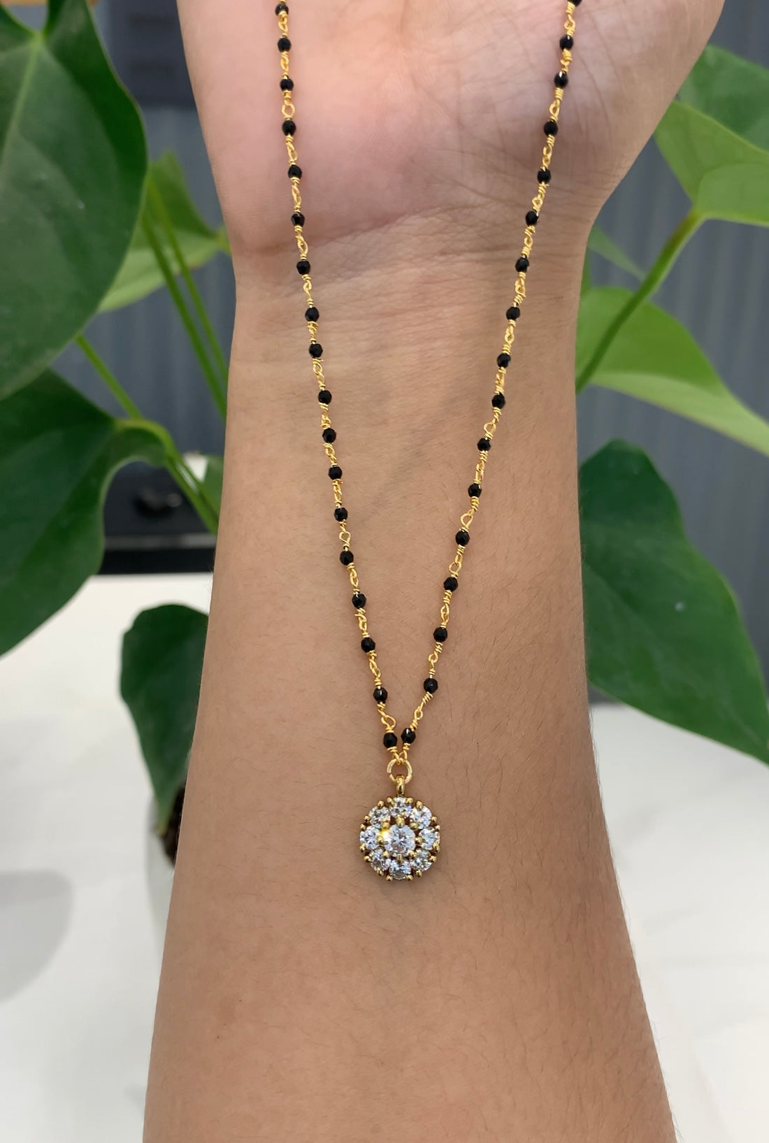 Cute locket with Black beads