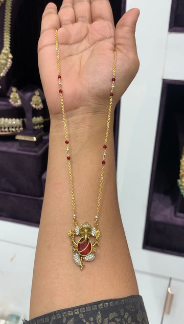 Beautiful Ganesh Pendent with Chain