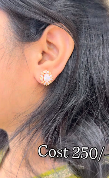 Beautiful rose gold studs
