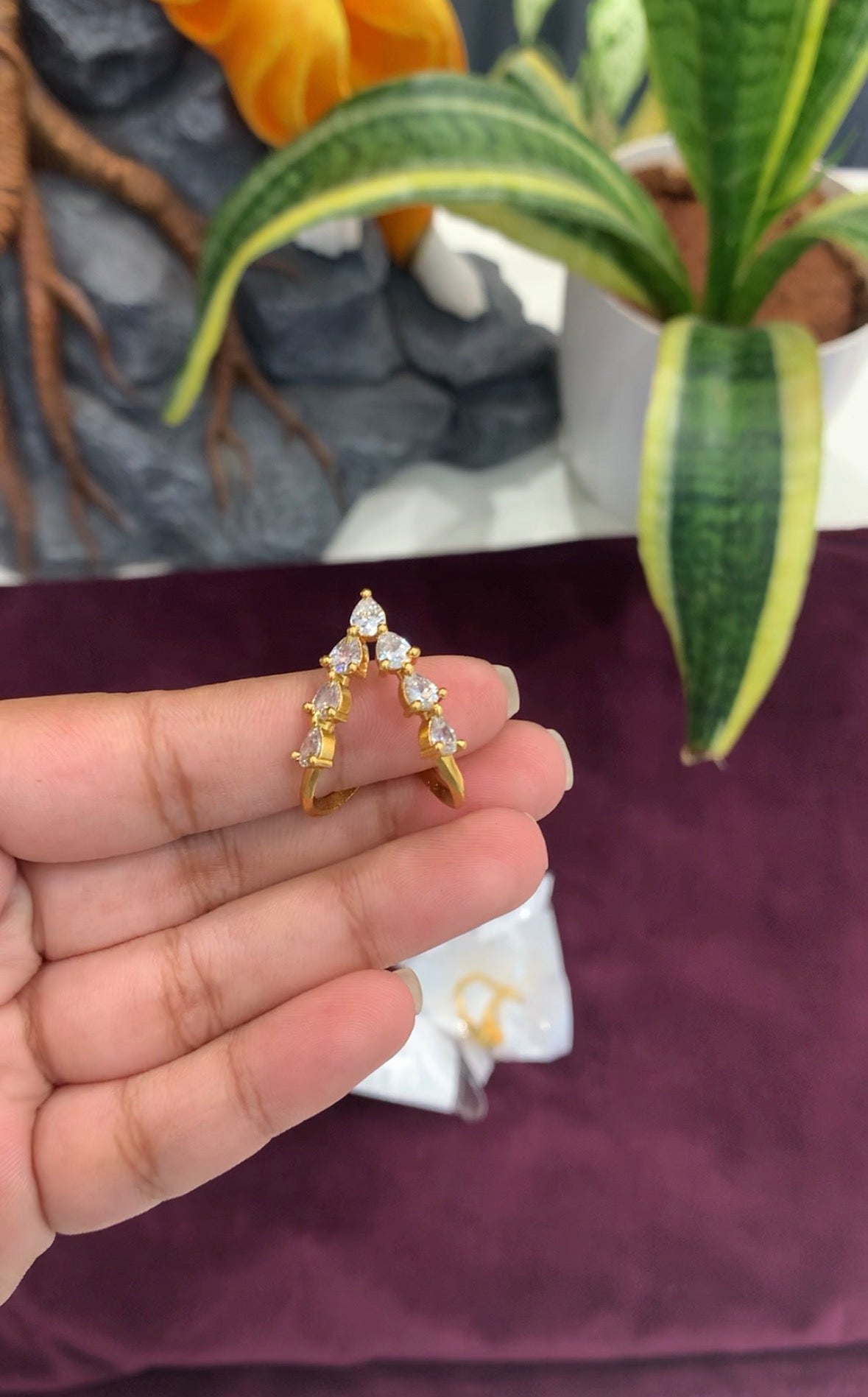 Beautiful vanki style finger ring adjustable